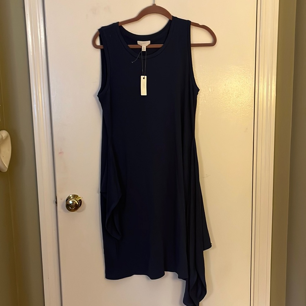 Navy blue wrap dress